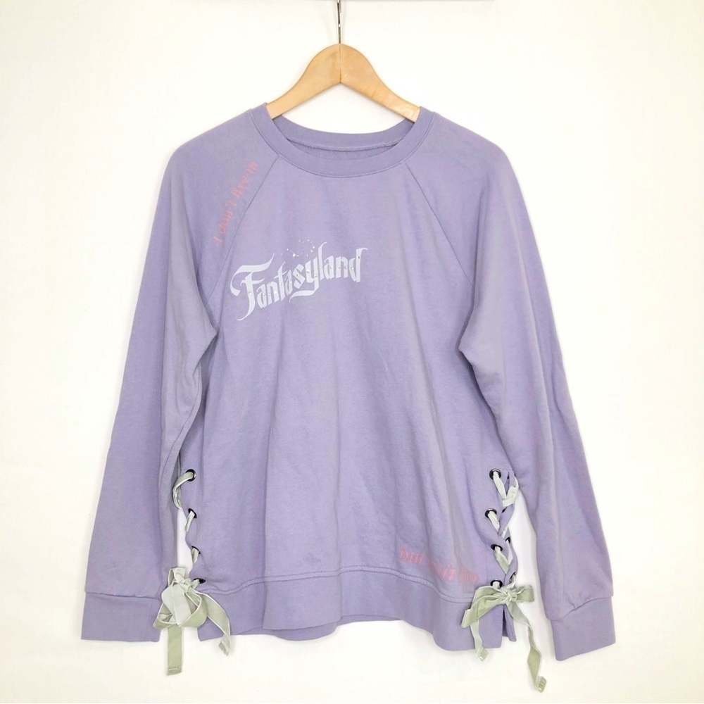 Disney parks, lavender fantasyland sweatshirt